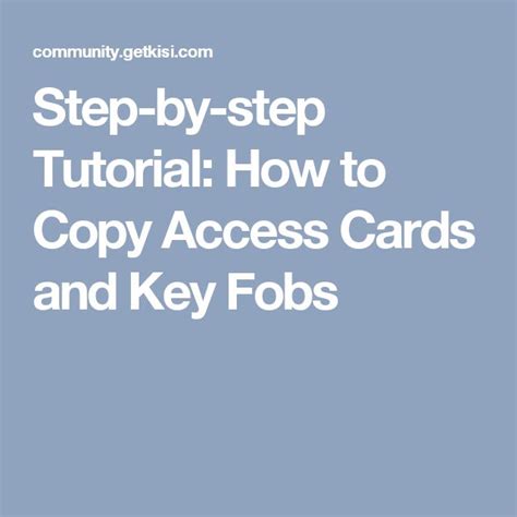 how to copy access cards